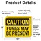 Signmission Fumes May Be Present Caution Sign, Vinyl Decal, 18in W x 12in L, 2PK OS-2PACK-CS-D-1218-L-19173 - alternate 2
